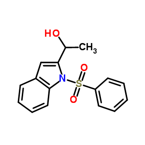 1-[1-(苯基磺酰基)吲哚-2-基]乙醇结构式_80360-24-3结构式
