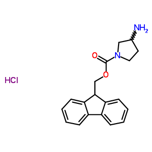 3-氨基-1-N-fmoc-吡咯烷盐酸盐结构式_811841-92-6结构式