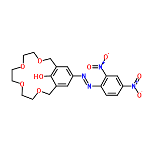 15-冠-4[4-(2,4-二硝基苯基氮杂)苯酚]结构式_81238-57-5结构式