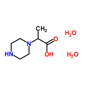2-(哌嗪-1-基)丙酸二水合物结构式_824414-03-1结构式