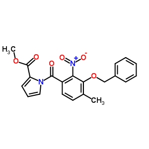 Methyl 1-(4-methyl-2-nitro-3-phenylmethoxy-benzoyl)pyrrole-2-carboxylate Structure,82635-53-8Structure