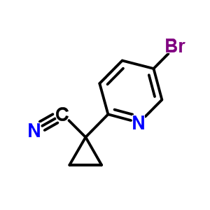 1-(5-溴吡啶-2-基)环丙烷甲腈结构式_827628-15-9结构式