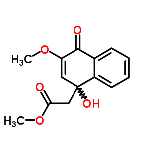 Methyl 2-(1-hydroxy-3-methoxy-4-oxo-naphthalen-1-yl)acetate Structure,83553-00-8Structure