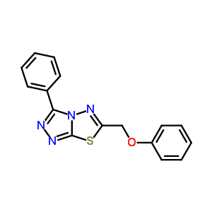 6-(苯氧基甲基)-3-苯基(1,2,4)噻唑并(3,4-b)(1,3,4)噻二唑结构式_83676-82-8结构式