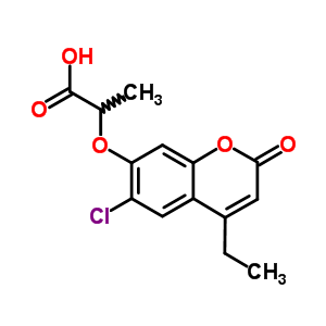 2-(6-氯-4-乙基-2-氧代-2H-色烯-7-基氧基)-丙酸结构式_840479-48-3结构式
