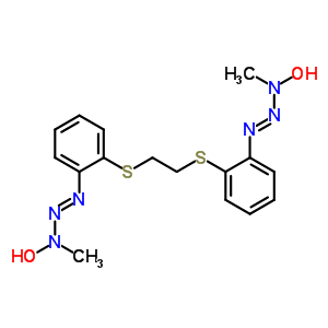 N-[2-[2-[2-(羟基-甲基-氨基)二氮杂烯苯基]磺酰基乙基磺酰基]苯基]二氮杂烯-n-甲基-羟胺结构式_84226-53-9结构式