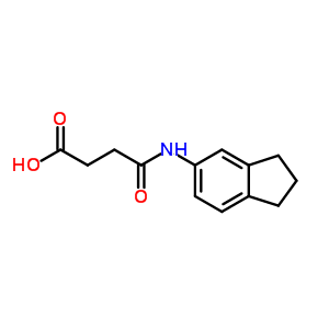 4-(2,3-二氢-1H-茚-5-基氨基)-4-氧代丁酸结构式_847588-85-6结构式