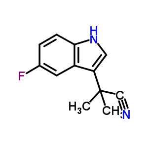 1H-Indole-3-acetonitrile, 5-fluoro-a,a-dimethyl- Structure,847865-44-5Structure