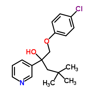 1-(4-氯苯氧基)-4,4-二甲基-2-(3-吡啶)-2-戊醇结构式_847981-47-9结构式
