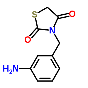 3-[(3-氨基苯基)甲基]-2,4-噻唑烷二酮结构式_848606-93-9结构式