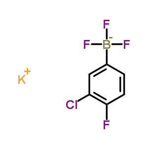 (3-氯-4-氟苯基)三氟硼酸钾结构式_850623-59-5结构式
