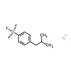 (4-异丁基苯基)三氟硼酸钾结构式_850623-66-4结构式