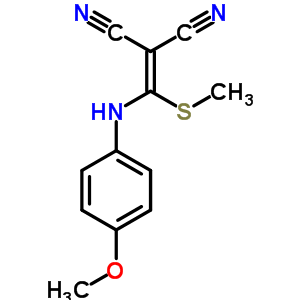 2-[[(4-甲氧基苯基)氨基](甲基硫代)亚甲基]-丙二腈结构式_85106-72-5结构式
