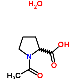 1-乙酰基-2-吡咯烷羧酸水合物结构式_852228-03-6结构式