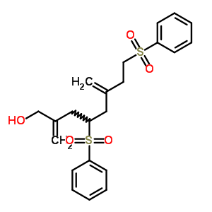 4,8-Bis(benzenesulfonyl)-2,6-dimethylidene-octan-1-ol Structure,85329-35-7Structure