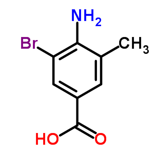 4-氨基-3-溴-5-甲基苯甲酸结构式_860787-42-4结构式