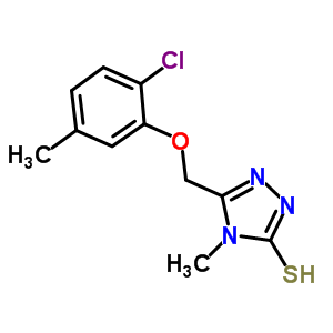 5-[(2-氯-5-甲基苯氧基)甲基]-4-甲基-4H-1,2,4-噻唑-3-硫醇结构式_861408-36-8结构式