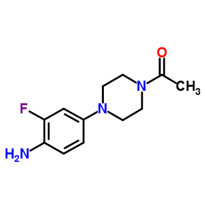 1-[4-(4-氨基-2-氟苯基)-1-哌嗪]乙酮结构式_864146-95-2结构式