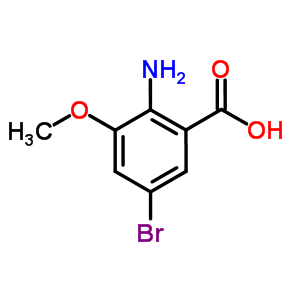 2-氨基-5-溴-3-甲氧基苯甲酸结构式_864293-44-7结构式