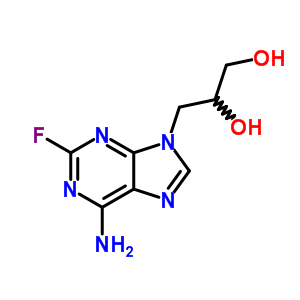 3-(6-氨基-2-氟-嘌呤-9-基)丙烷-1,2-二醇结构式_86626-06-4结构式