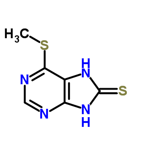 6-Methylsulfanyl-7,9-dihydropurine-8-thione Structure,86870-58-8Structure