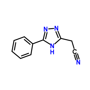 (5-苯基-4H-1,2,4-噻唑-3-基)乙腈结构式_86999-29-3结构式