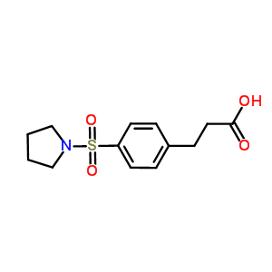 3-[4-(吡咯烷-1-基磺酰基)苯基]丙酸结构式_871544-58-0结构式