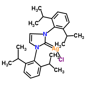 氯[1,3-双(2,6-二异丙基苯基)咪唑-2-基]silver结构式_873297-19-9结构式