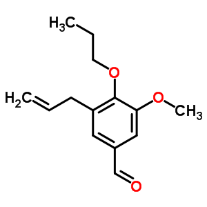 3-烯丙基-5-甲氧基-4-丙氧基-苯甲醛结构式_876709-19-2结构式