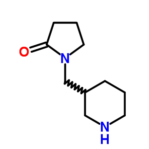1-哌啶-3-甲基-吡咯烷-2-酮结构式_876709-32-9结构式