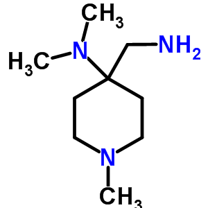 4-(氨基甲基)-n,n,1-三甲基哌啶-4-胺结构式_876717-12-3结构式