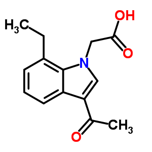 (3-乙酰基-7-乙基-吲哚-1-基)-乙酸结构式_878681-51-7结构式