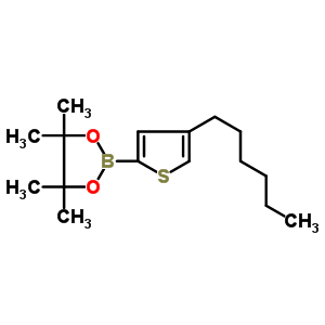 2-(4-Hexyl-2-thienyl)-4,4,5,5-tetramethyl-1,3,2-dioxaborolane Structure,883742-29-8Structure