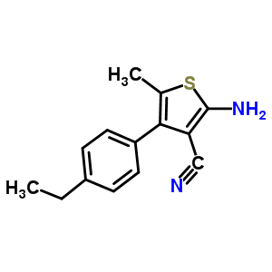 2-Amino-4-(4-ethylphenyl)-5-methylthiophene-3-carbonitrile Structure,884497-32-9Structure