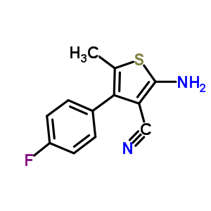 2-氨基-4-(4-氟苯基)-5-甲基噻吩-3-甲腈结构式_884497-33-0结构式
