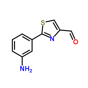 2-(3-氨基苯基)-噻唑-4-甲醛结构式_885278-99-9结构式