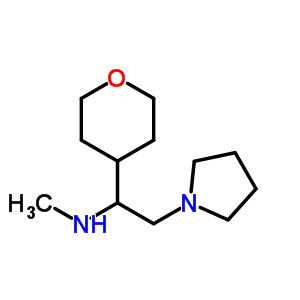 甲基-[2-吡咯烷-1-基-1-(四氢-吡喃-4-基)-乙基]-胺结构式_885951-13-3结构式