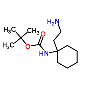 1-(2-氨基乙基)-n-boc-环己胺结构式_886362-50-1结构式