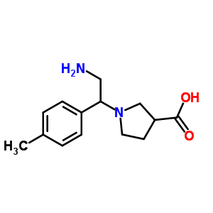 1-(2-氨基-1-对甲苯乙基)-吡咯烷-3-羧酸结构式_886364-05-2结构式