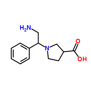 1-(2-氨基-1-苯基乙基)-吡咯烷-3-羧酸结构式_886364-11-0结构式