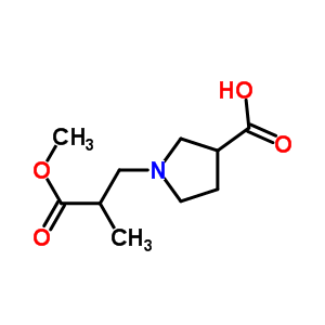 1-(2-Methoxycarbonyl-propyl)-pyrrolidine-3-carboxylic acid Structure,886366-35-4Structure
