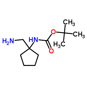 (1-氨基甲基环戊基)-氨基甲酸叔丁酯结构式_889949-09-1结构式