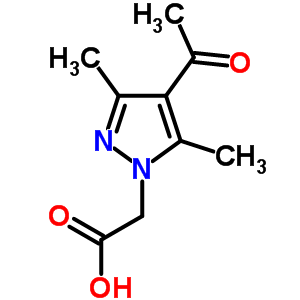 (4-乙酰基-3,5-二甲基-吡唑-1-基)-乙酸结构式_890092-87-2结构式