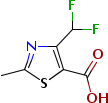 2-Methyl-4-(difluoromethyl)-1,3-thiazole-5-carboxylic acid Structure,891487-47-1Structure