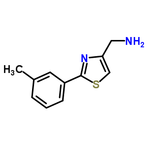 [2-(3-Methylphenyl)-1,3-thiazol-4-yl]methylamine Structure,89152-85-2Structure