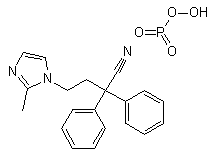 4-(2-Methyl-1h-imidazol-1-yl)-2,2-diphenylbutanenitrile phosphenoperoxoic acid Structure,893421-55-1Structure