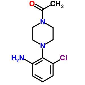 1-[4-(2-氨基-6-氯苯基)-1-哌嗪]乙酮结构式_893779-10-7结构式