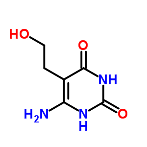 6-氨基-5-(2-羟基乙基)-1H-嘧啶-2,4-二酮结构式_89598-70-9结构式