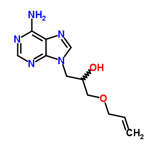 6-氨基-a-[(2-丙烯-1-基氧基)甲基]-9H-嘌呤-9-乙醇结构式_89760-74-7结构式