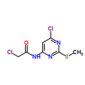 2-氯-n-(6-氯-2-甲基磺酰基-嘧啶-4-基)乙酰胺结构式_89793-61-3结构式